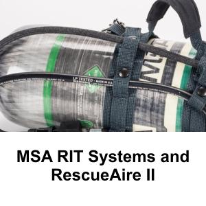 MSA RIT systems and rescueaire II logo